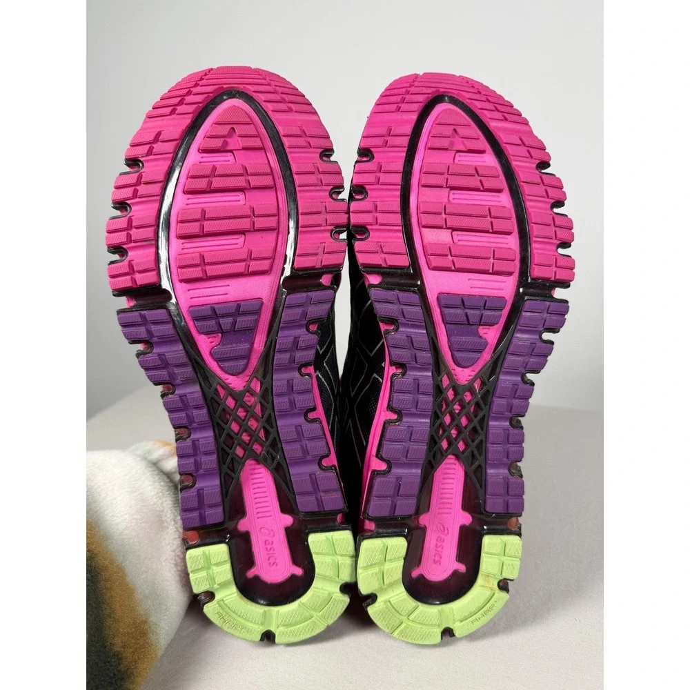 Asics Gel-Quantum 180 Running Shoes Womens‎ Size 10 Black Pink T5J7N